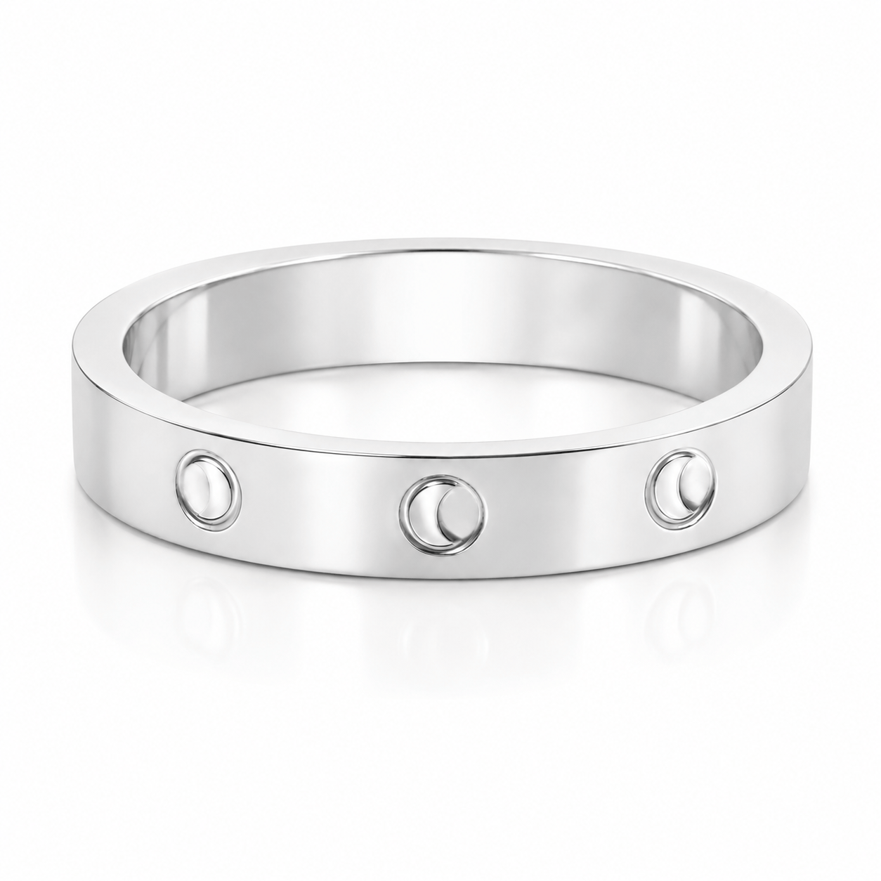 Bohomoon Stainless Steel Eclipse Moon Ring