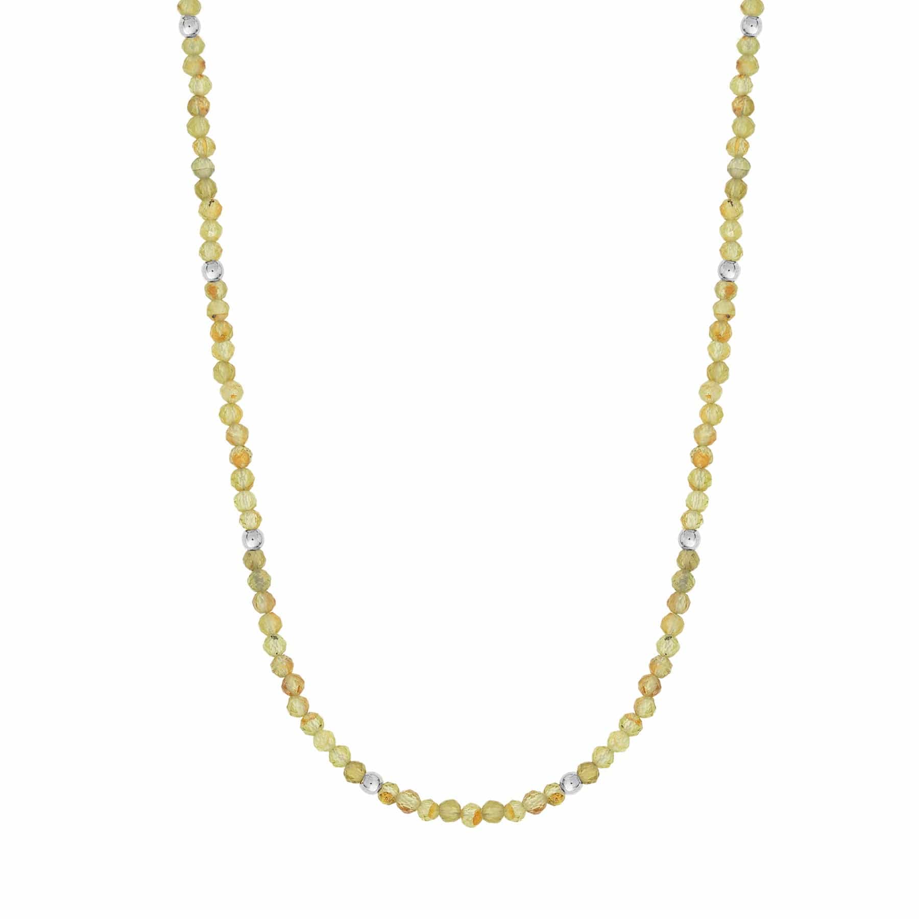 BohoMoon Stainless Steel Elsie Peridot Choker / Necklace Silver / Necklace