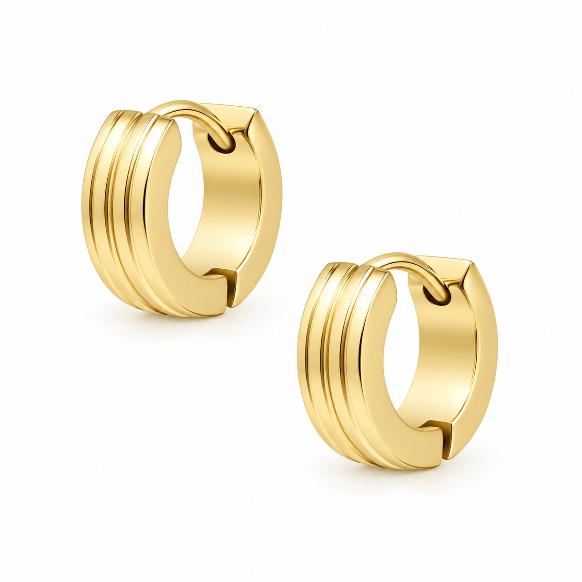 Bohomoon Stainless Steel Emery Huggie Hoop Earrings