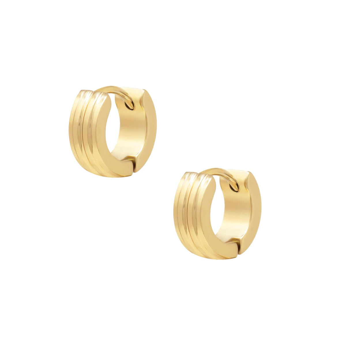 BohoMoon Stainless Steel Emery Huggie Hoop Earrings Gold