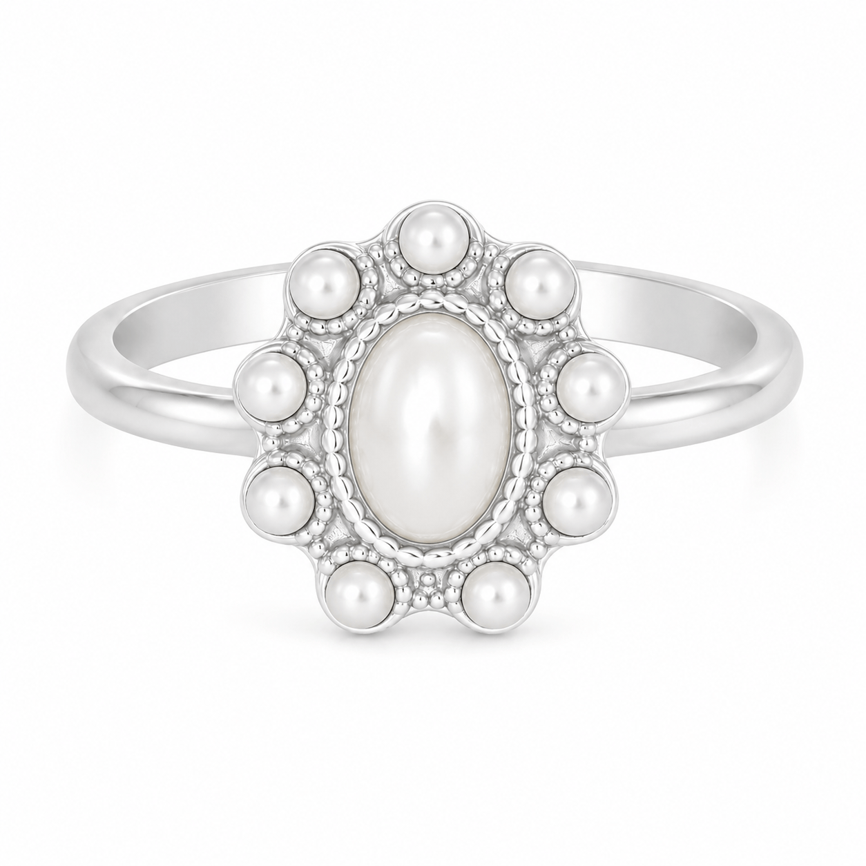Bohomoon Stainless Steel Enchanted Pearl Ring