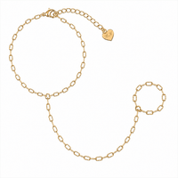 Bohomoon Stainless Steel Enzo Hand Chain Bracelet