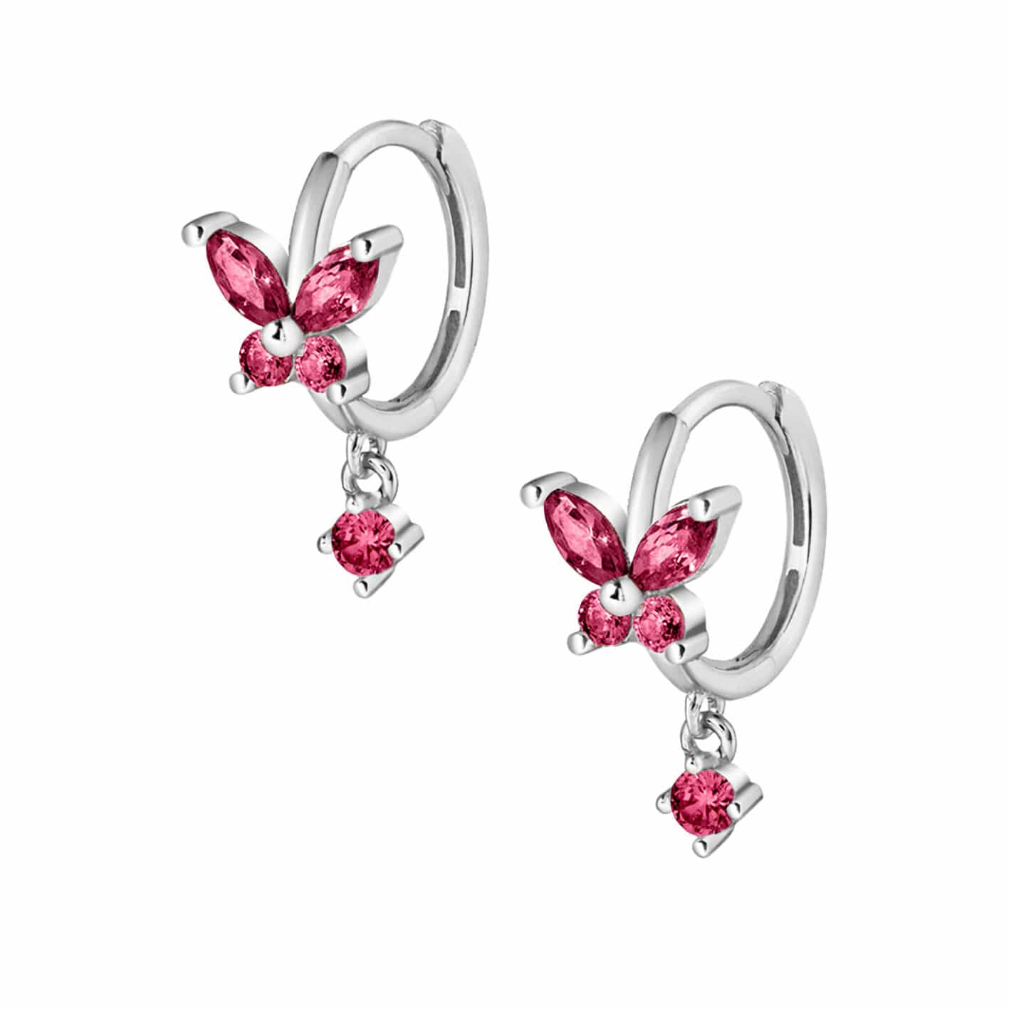 Bohomoon Stainless Steel Evelyn Butterfly Hoop Earrings