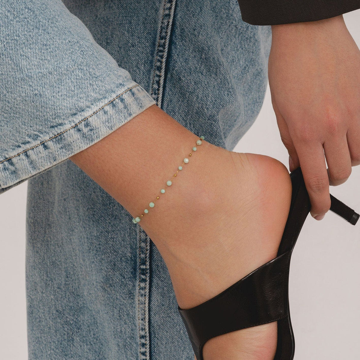 Bohomoon Stainless Steel Fern Anklet