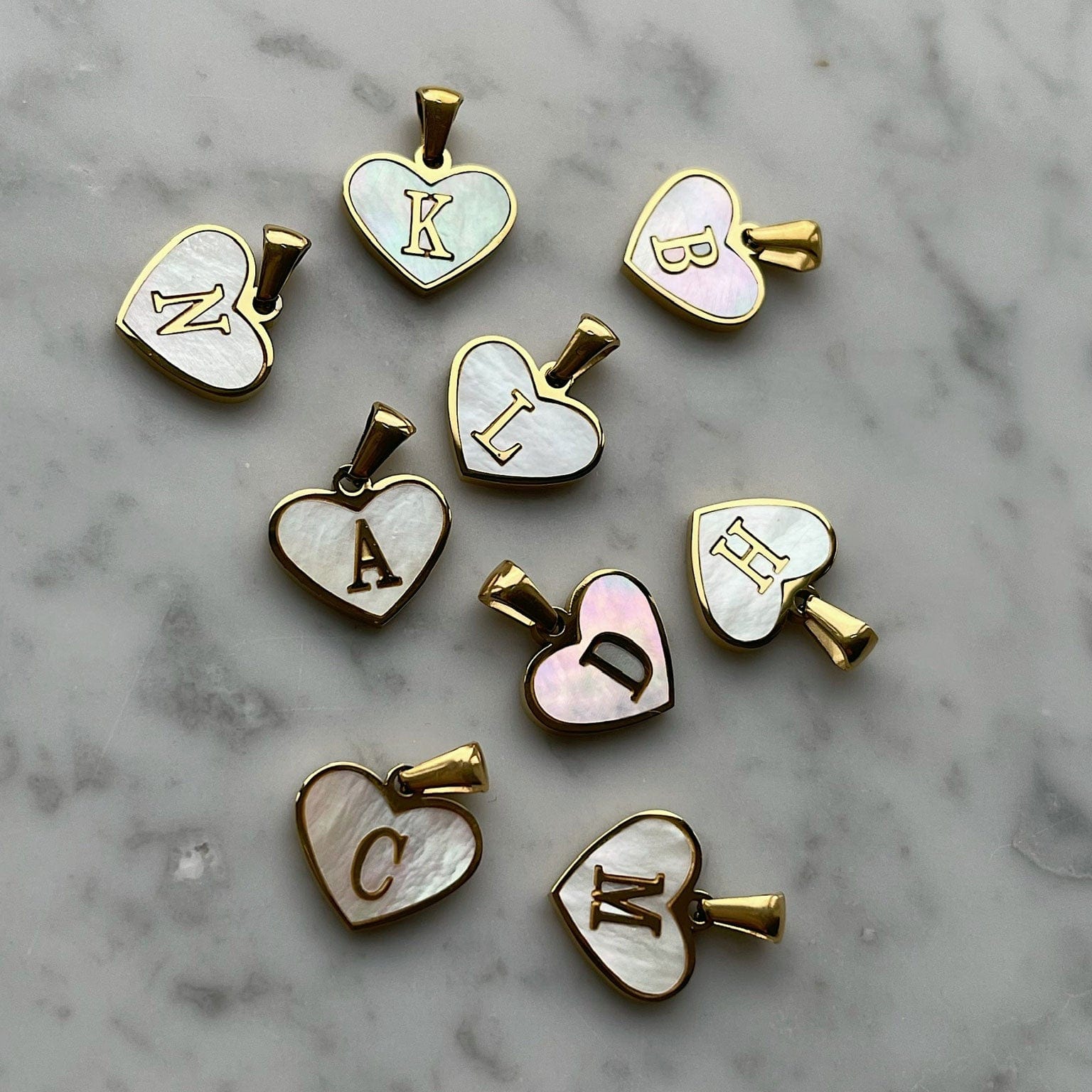 BohoMoon Stainless Steel Fifi Pearl Initial Necklace