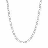 BohoMoon Stainless Steel Figaro Chain Necklace Silver / 18"