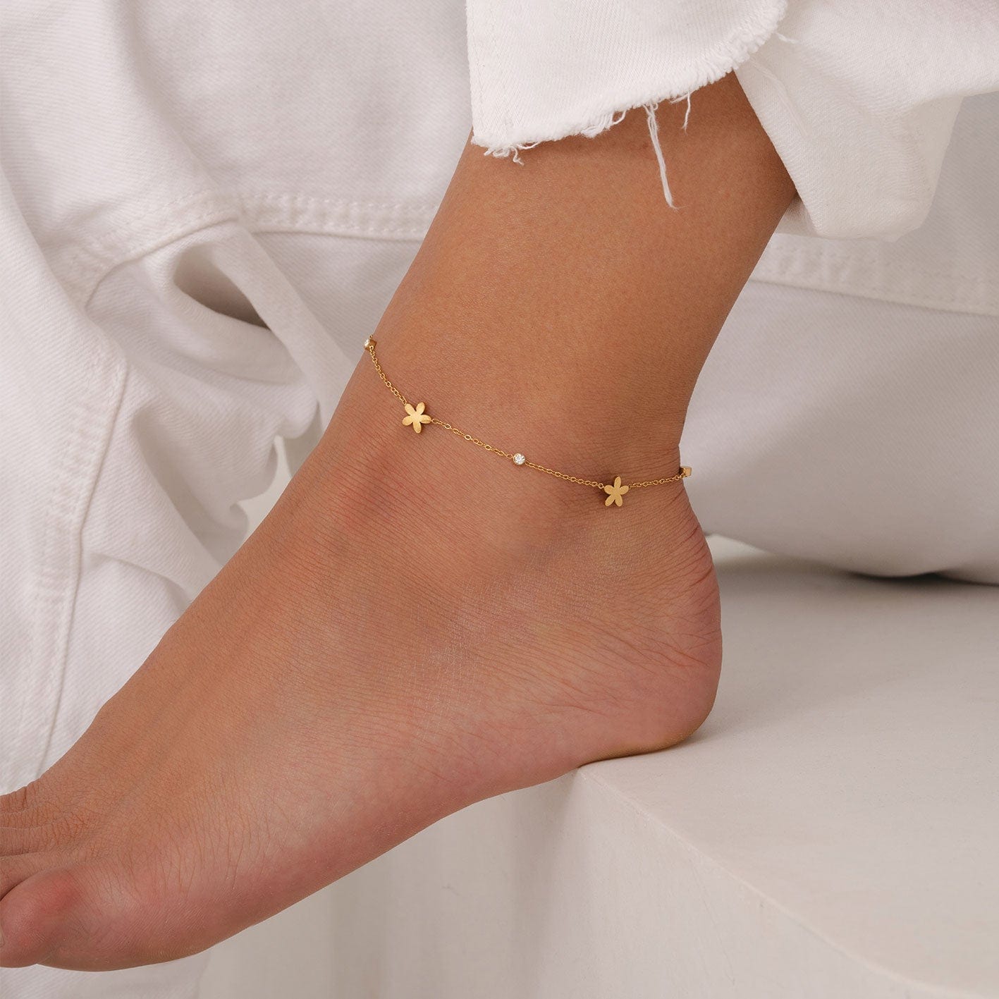 Bohomoon Stainless Steel Fleur Anklet