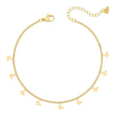 Bohomoon Stainless Steel Float Butterfly Anklet