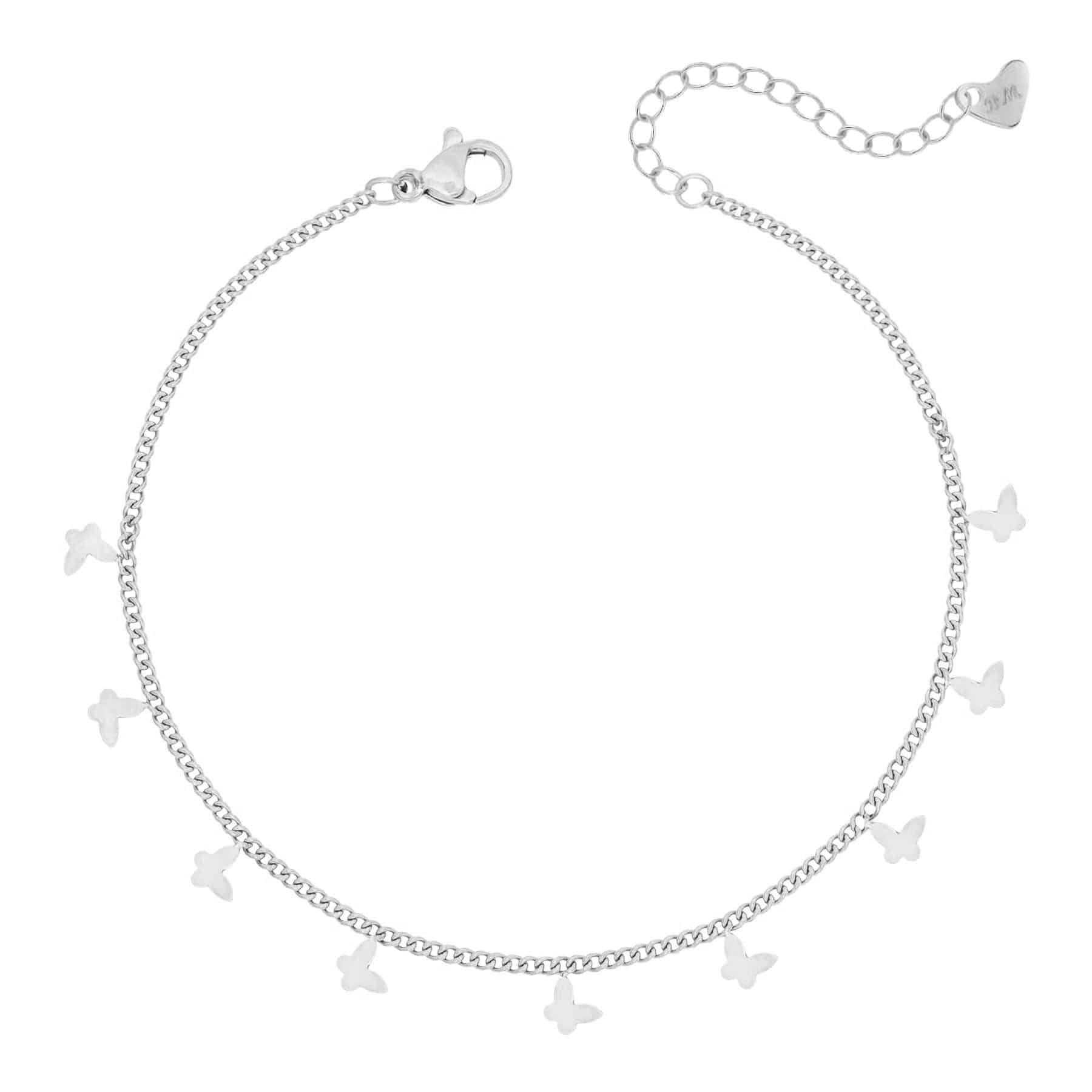 Bohomoon Stainless Steel Float Butterfly Anklet