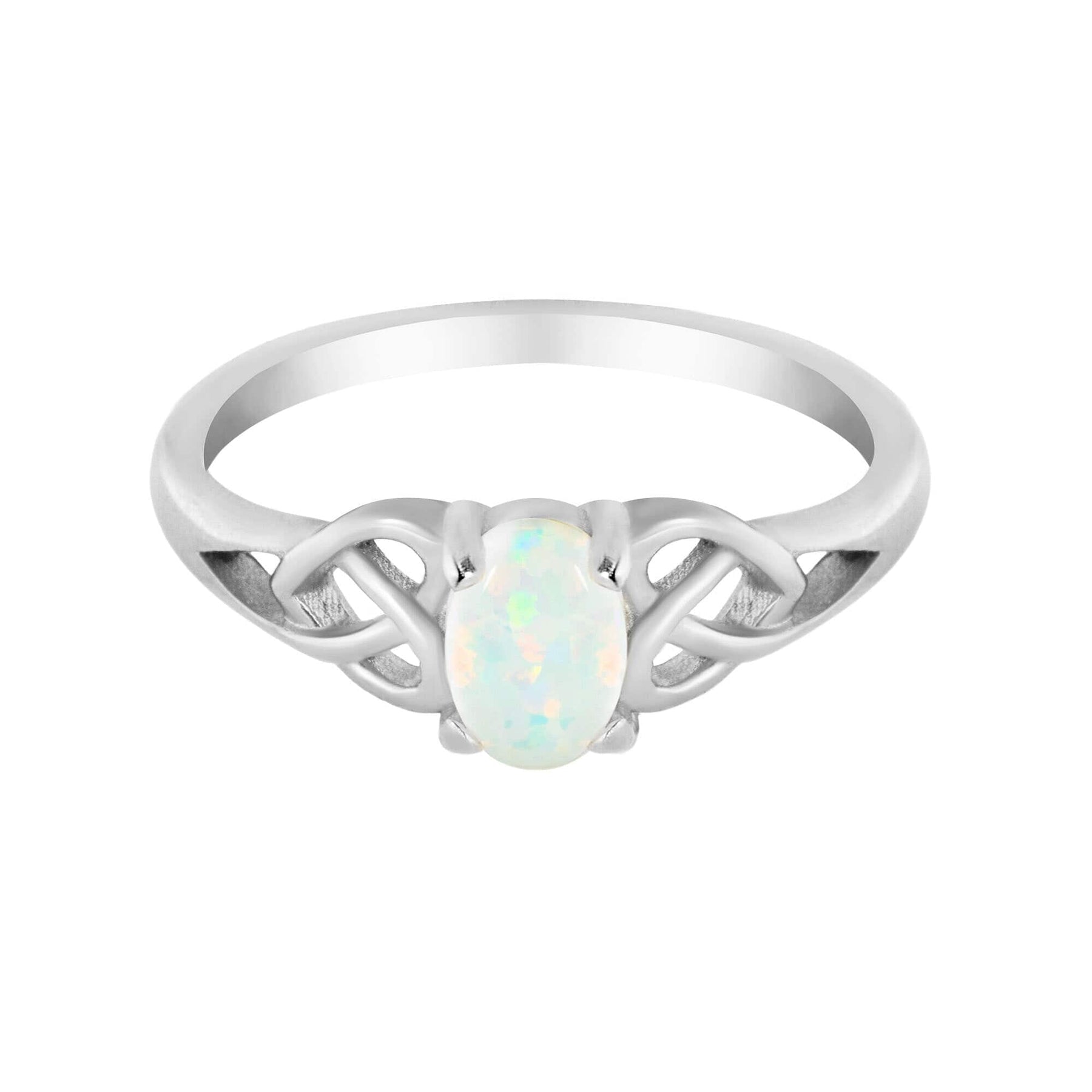 BohoMoon Stainless Steel Forest Opal Ring Silver / US 6 / UK L / EUR 51 (small)