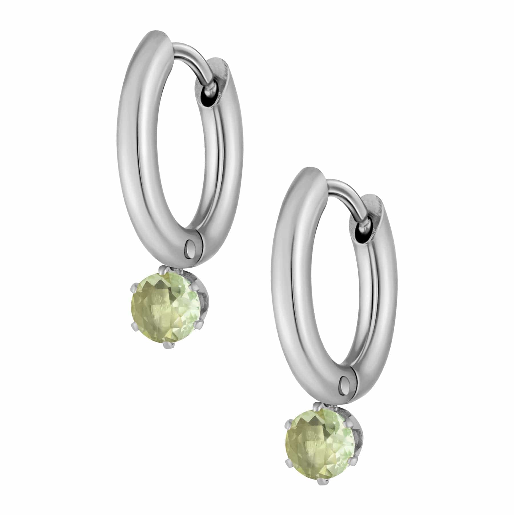 Bohomoon Stainless Steel Forever Birthstone Hoop Earrings