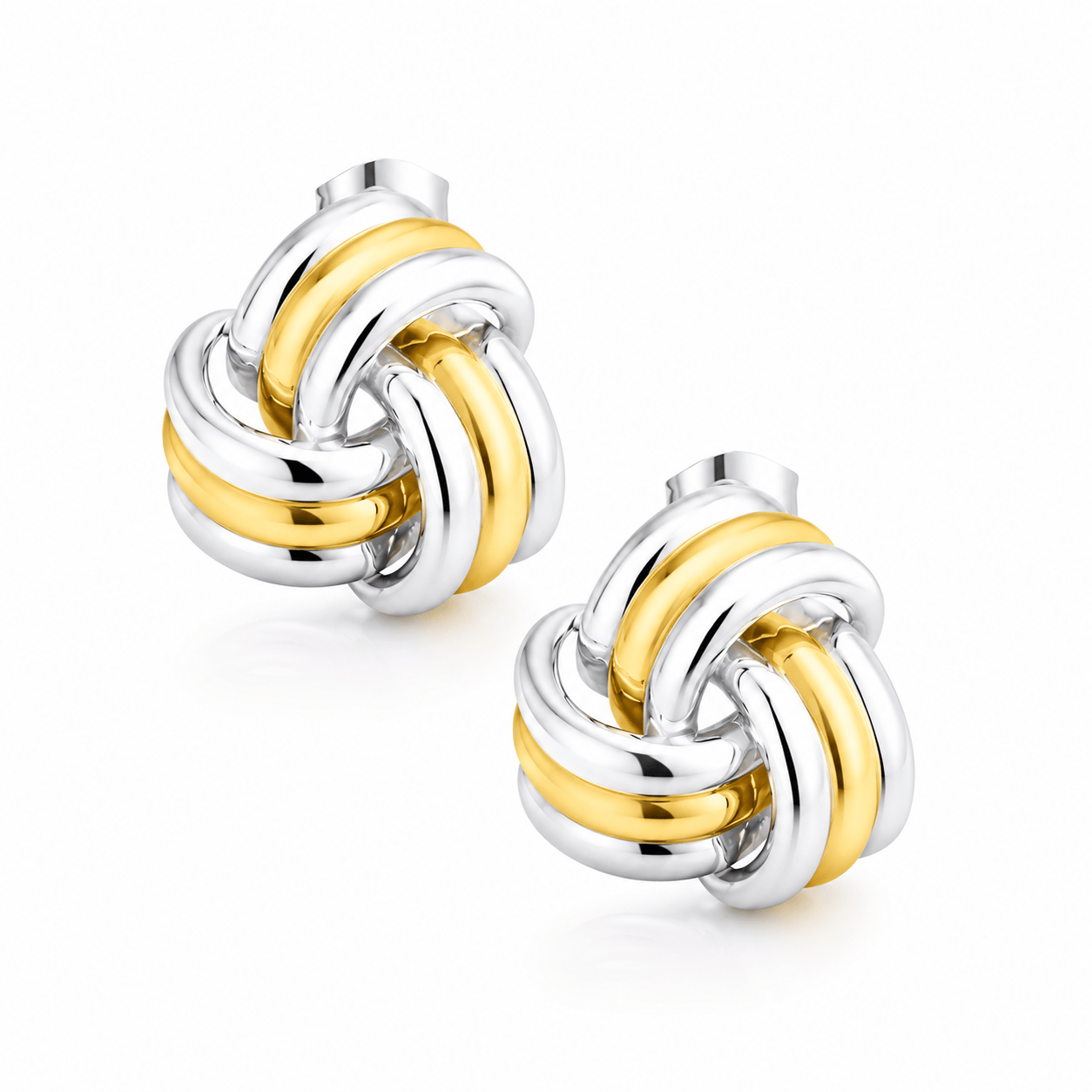 Bohomoon Stainless Steel Freedom Knot Stud Earrings