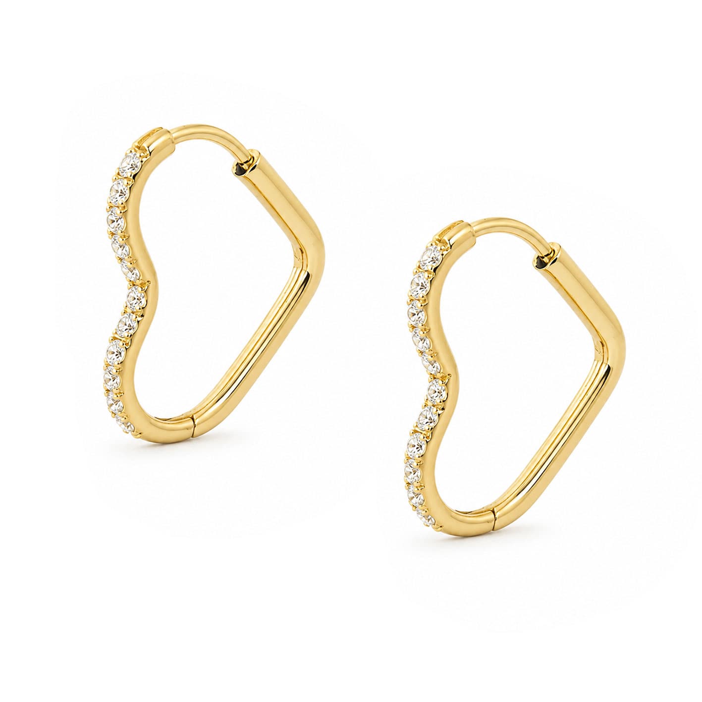 Bohomoon Stainless Steel Freya Heart Hoop Earrings