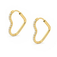 Bohomoon Stainless Steel Freya Heart Hoop Earrings