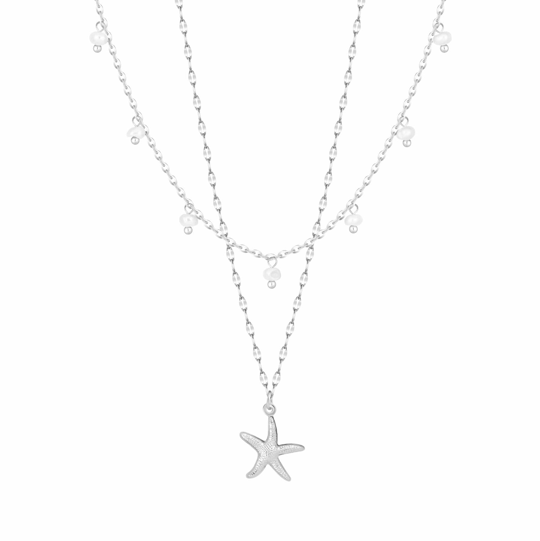 Bohomoon Stainless Steel Garcelle Pearl Layered Necklace