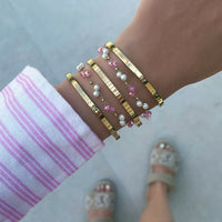 Bohomoon Stainless Steel Gardenia Pearl Bracelet