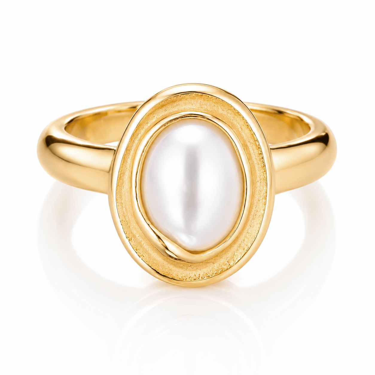 Bohomoon Stainless Steel Glacier Pearl Ring