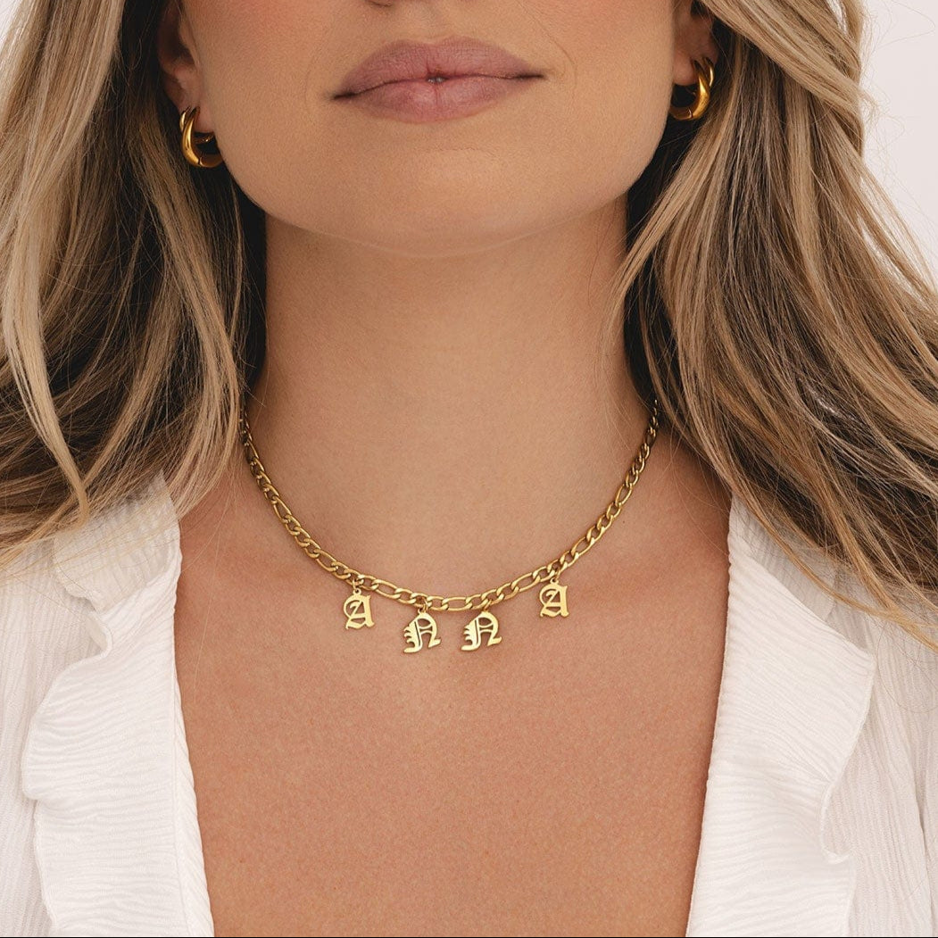 Bohomoon Stainless Steel Gothic Custom Name Choker