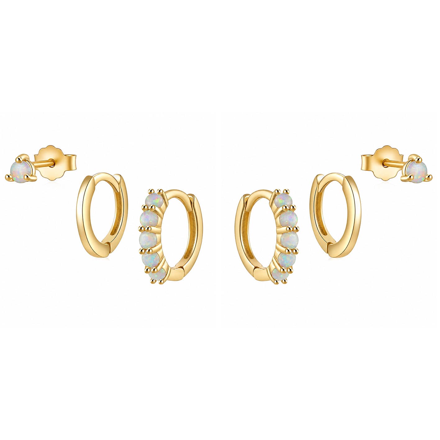 Bohomoon Stainless Steel Regina Opal Earring Set