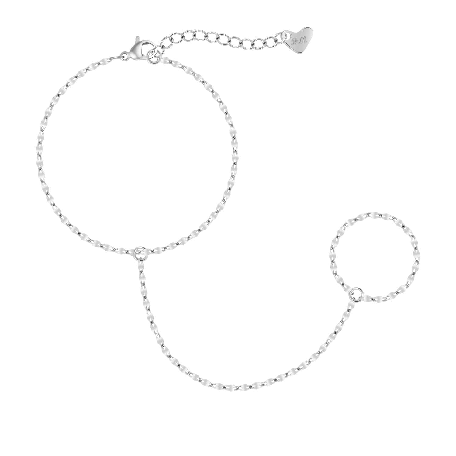 Bohomoon Stainless Steel Greek Hand Chain Bracelet