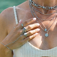 Bohomoon Stainless Steel Greek Hand Chain Bracelet