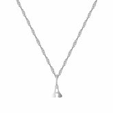 Bohomoon Stainless Steel Groovy Mini Initial Necklace