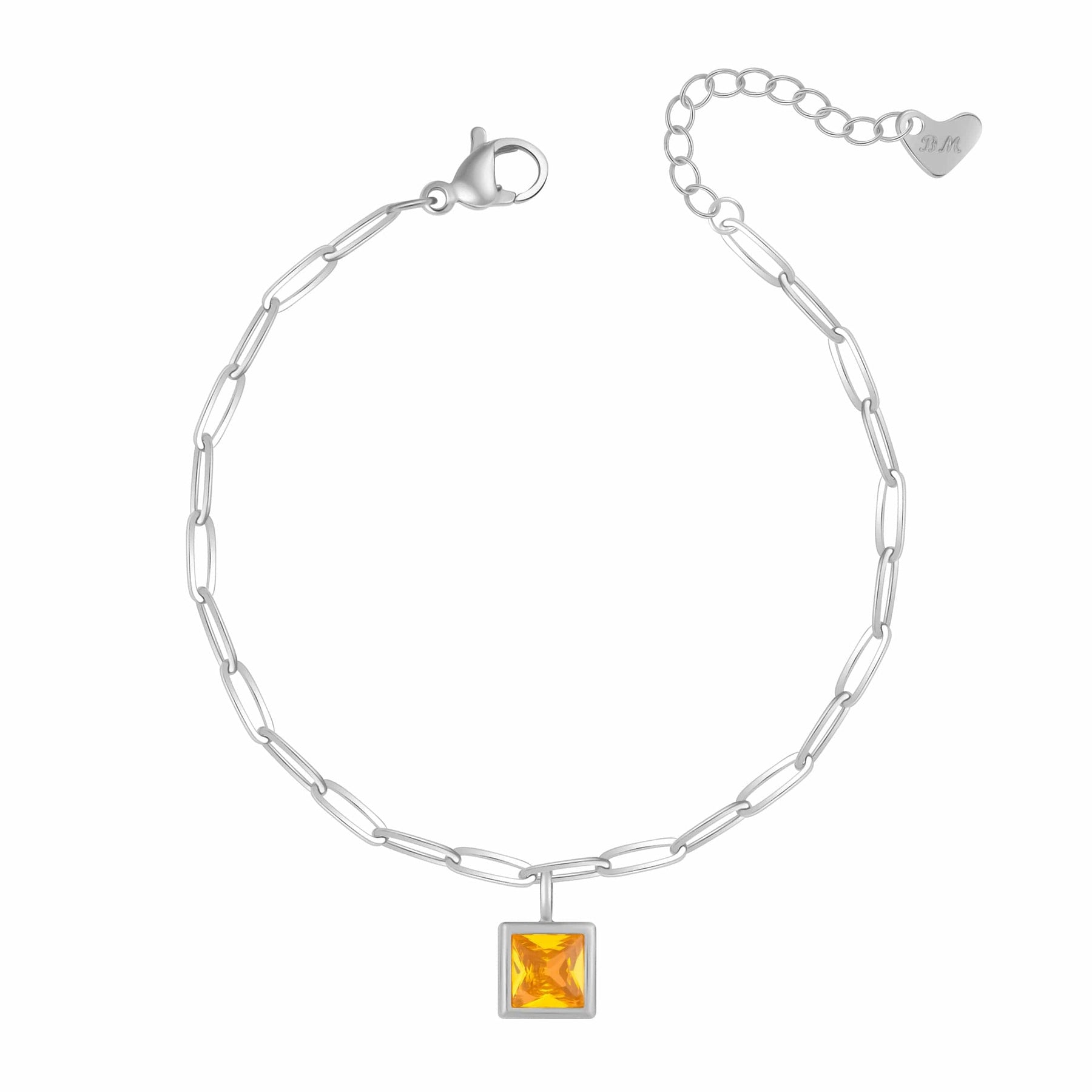 Bohomoon Stainless Steel Happy Birthday Birthstone Bracelet