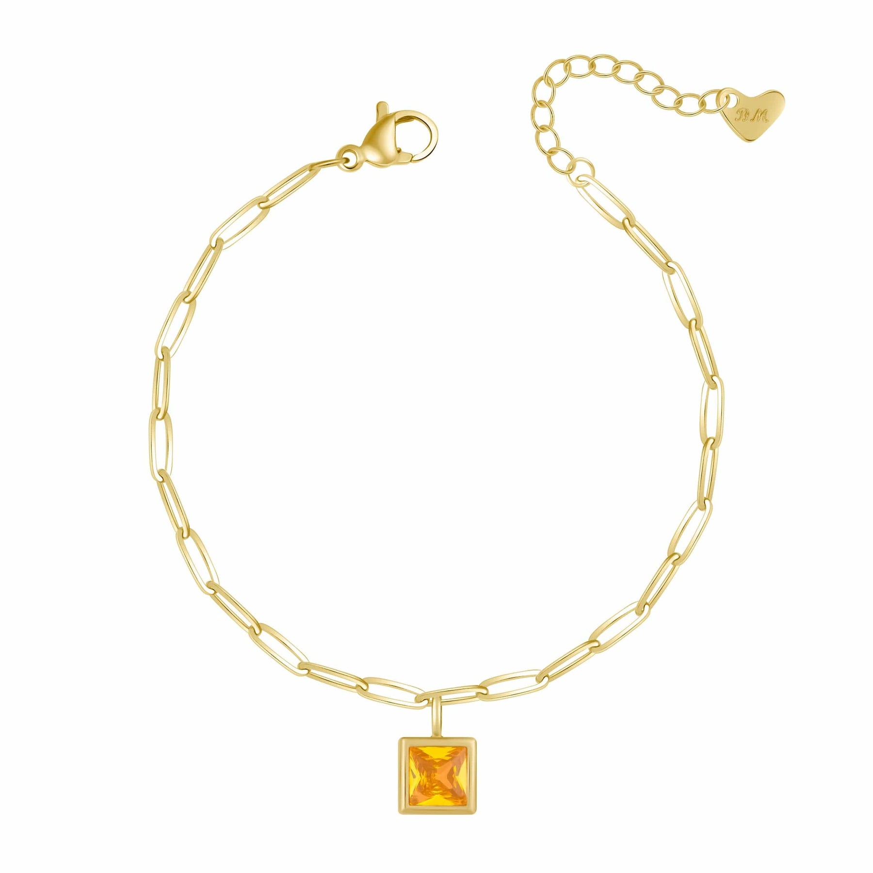 Bohomoon Stainless Steel Happy Birthday Birthstone Bracelet