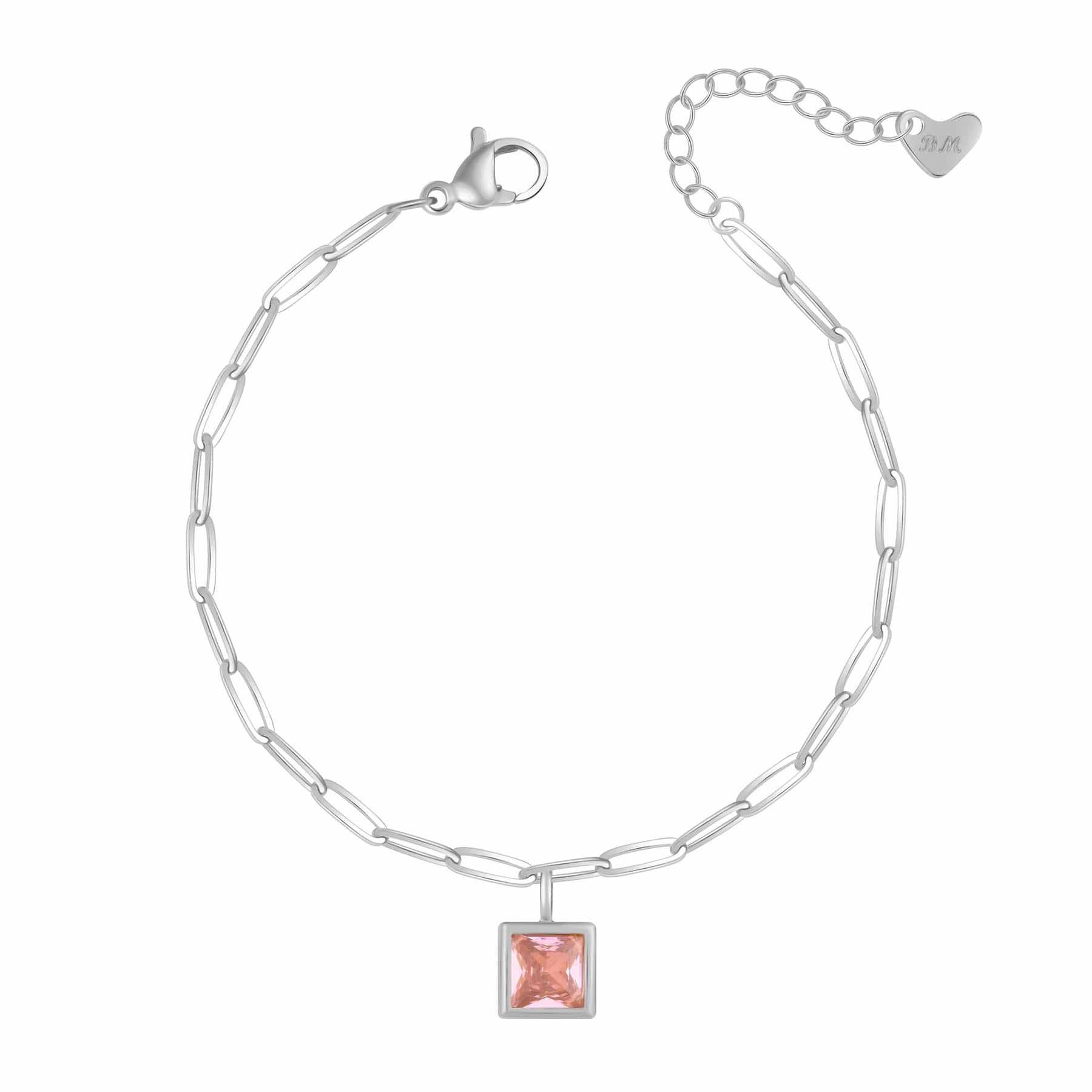 Bohomoon Stainless Steel Happy Birthday Birthstone Bracelet