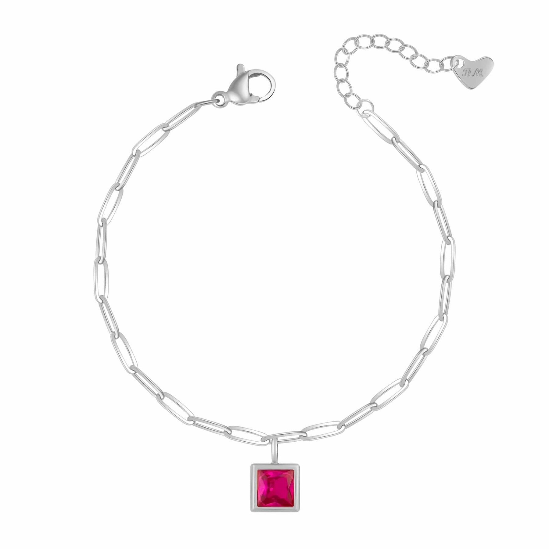 Bohomoon Stainless Steel Happy Birthday Birthstone Bracelet