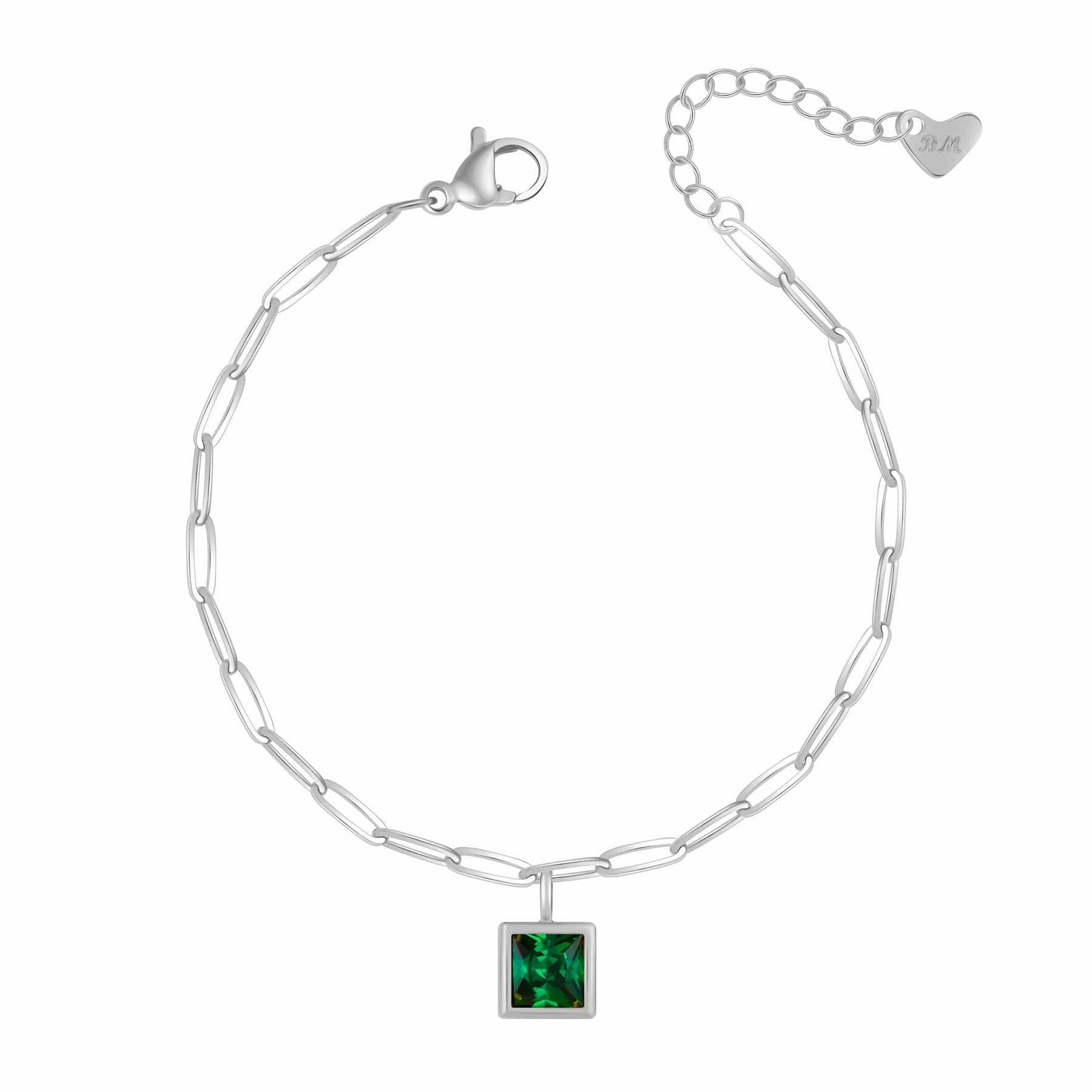 Bohomoon Stainless Steel Happy Birthday Birthstone Bracelet