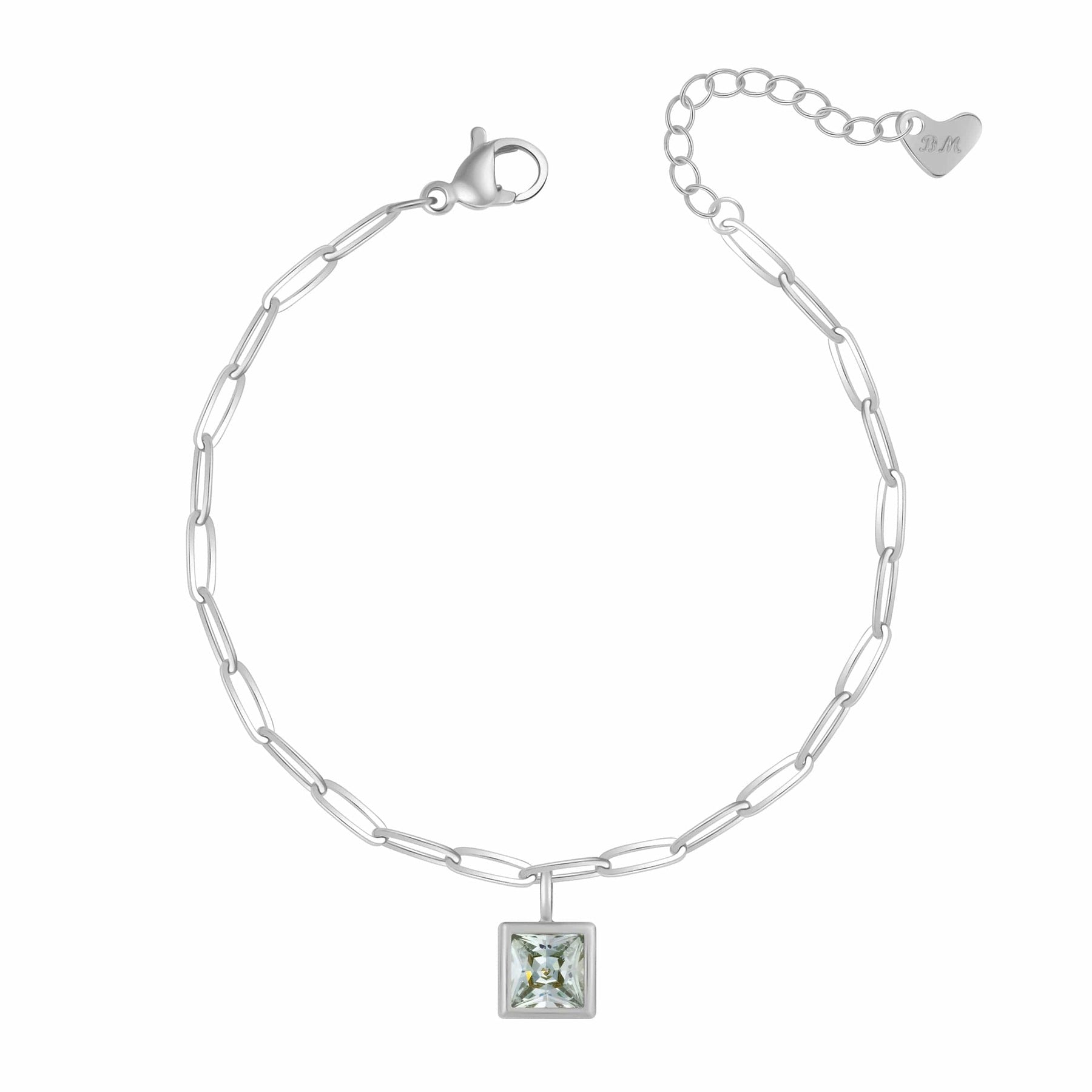 Bohomoon Stainless Steel Happy Birthday Birthstone Bracelet