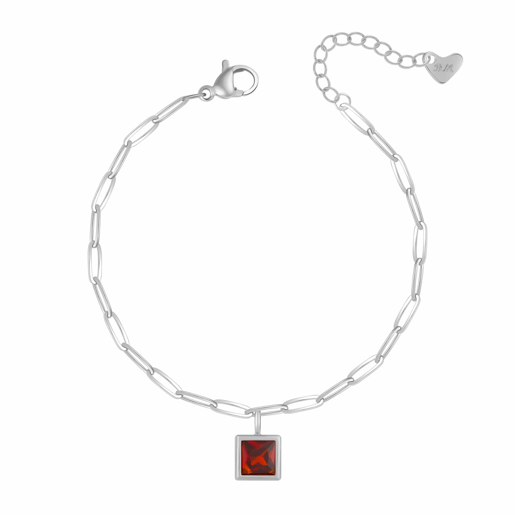 Bohomoon Stainless Steel Happy Birthday Birthstone Bracelet