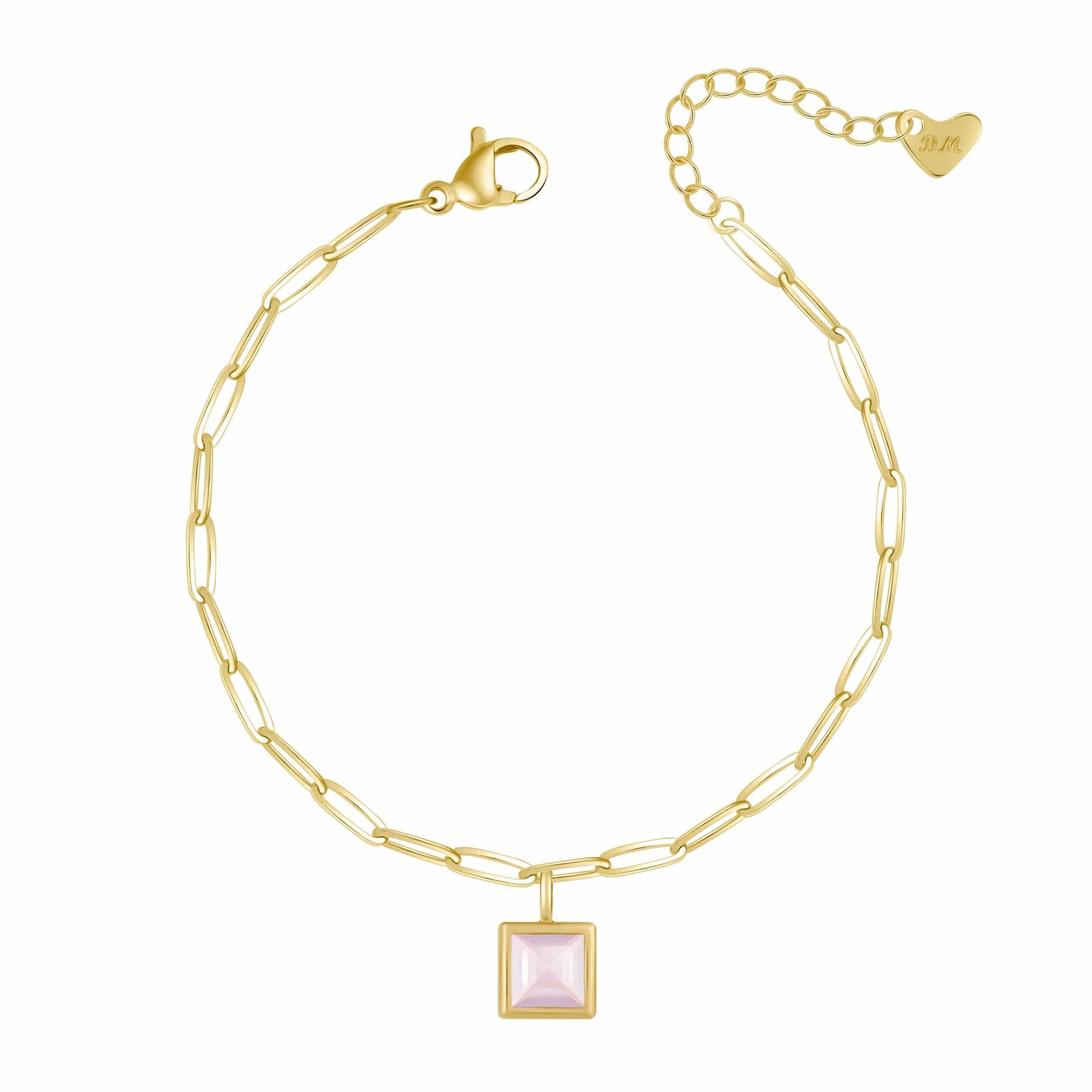 Bohomoon Stainless Steel Happy Birthday Birthstone Bracelet