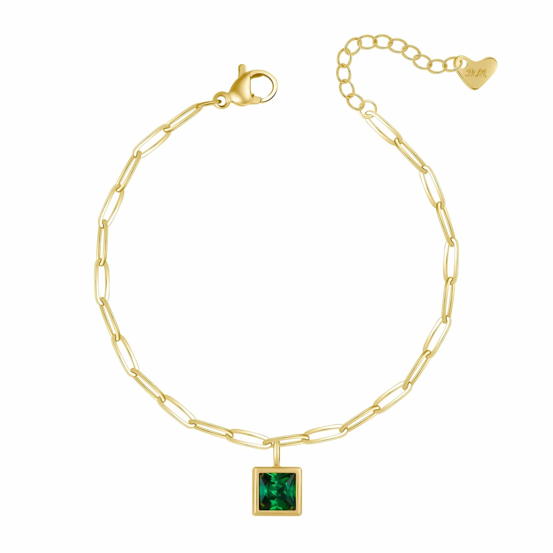 Bohomoon Stainless Steel Happy Birthday Birthstone Bracelet