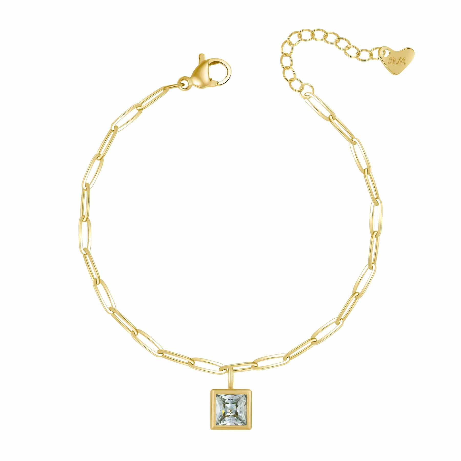 Bohomoon Stainless Steel Happy Birthday Birthstone Bracelet