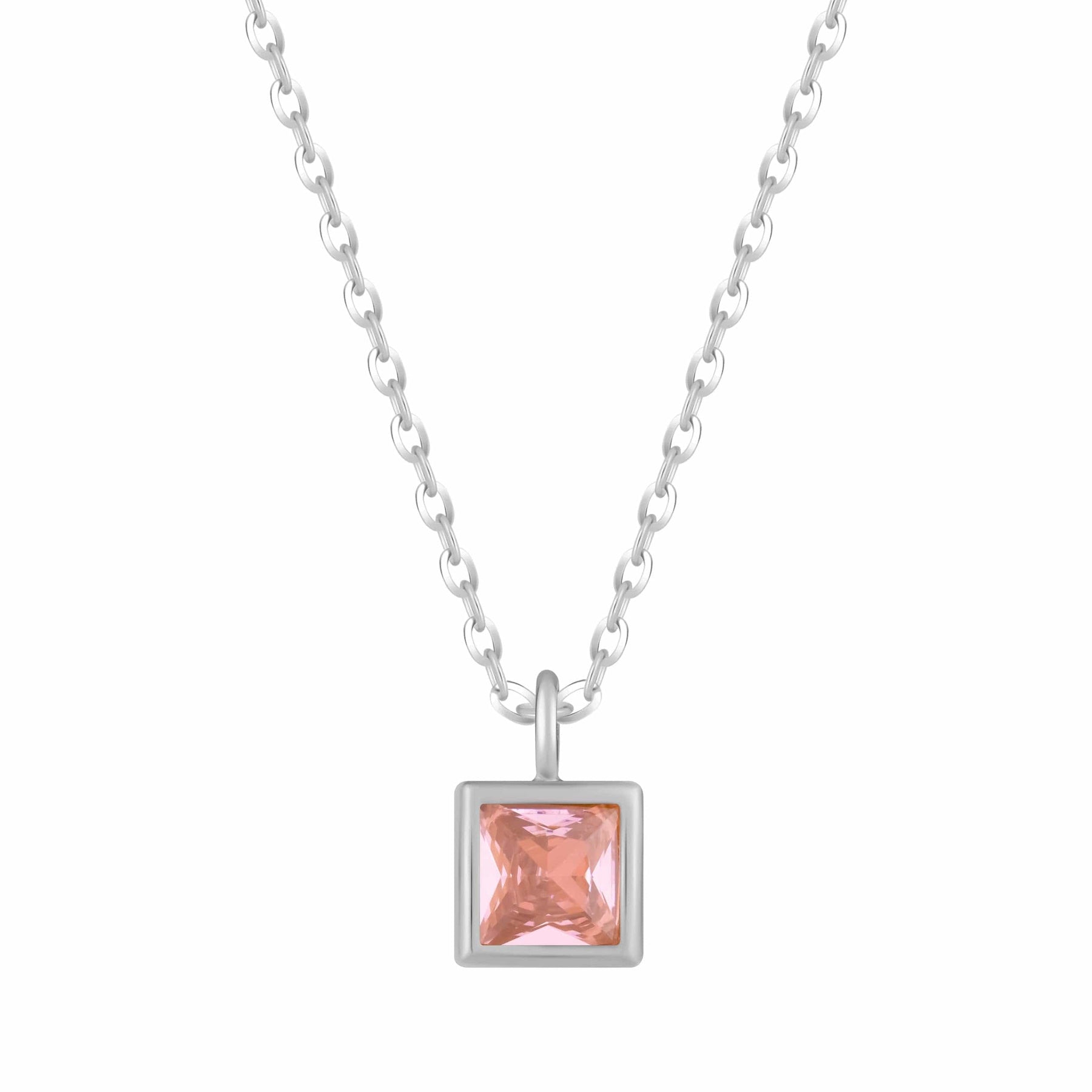 Bohomoon Stainless Steel Happy Birthday Birthstone Necklace