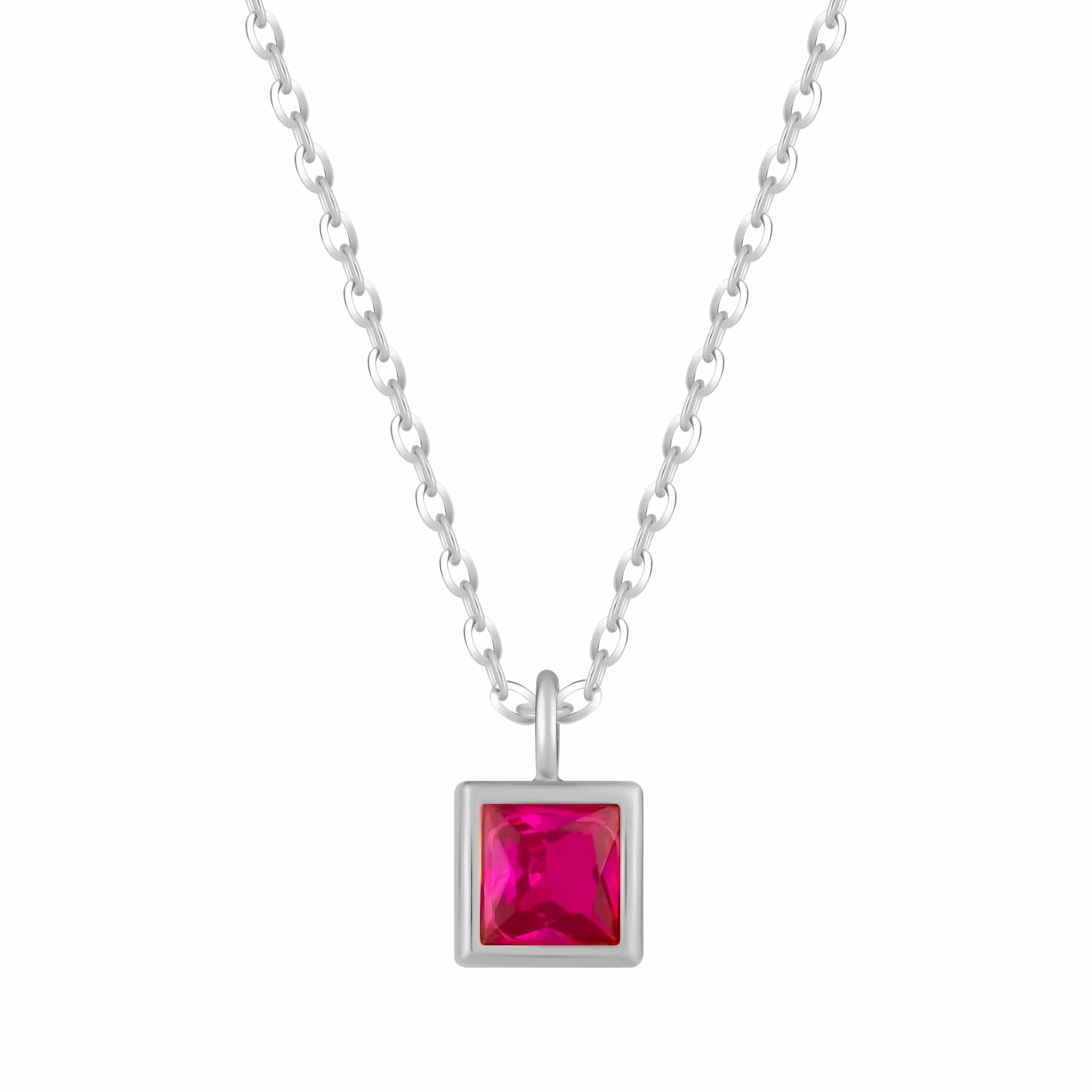 Bohomoon Stainless Steel Happy Birthday Birthstone Necklace