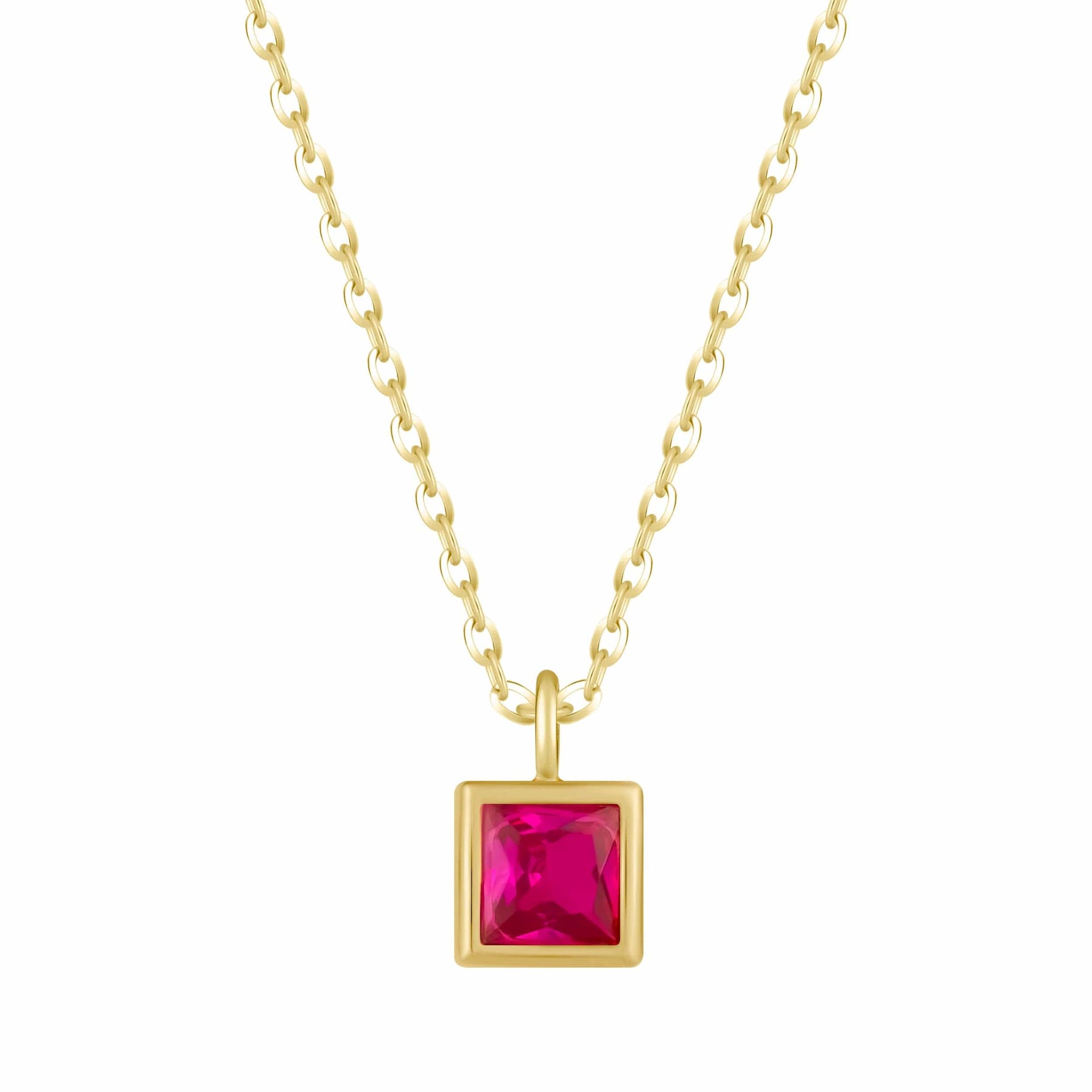 Bohomoon Stainless Steel Happy Birthday Birthstone Necklace