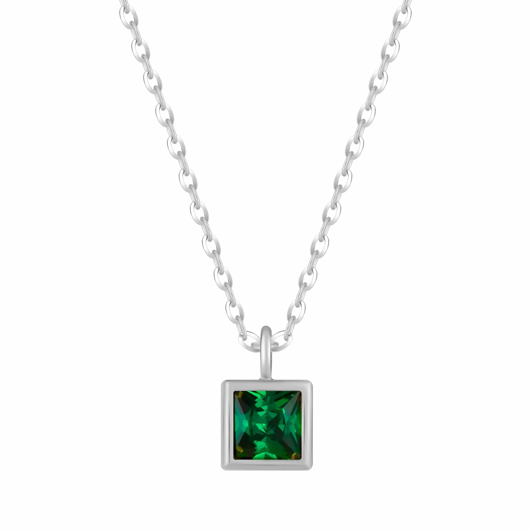 Bohomoon Stainless Steel Happy Birthday Birthstone Necklace