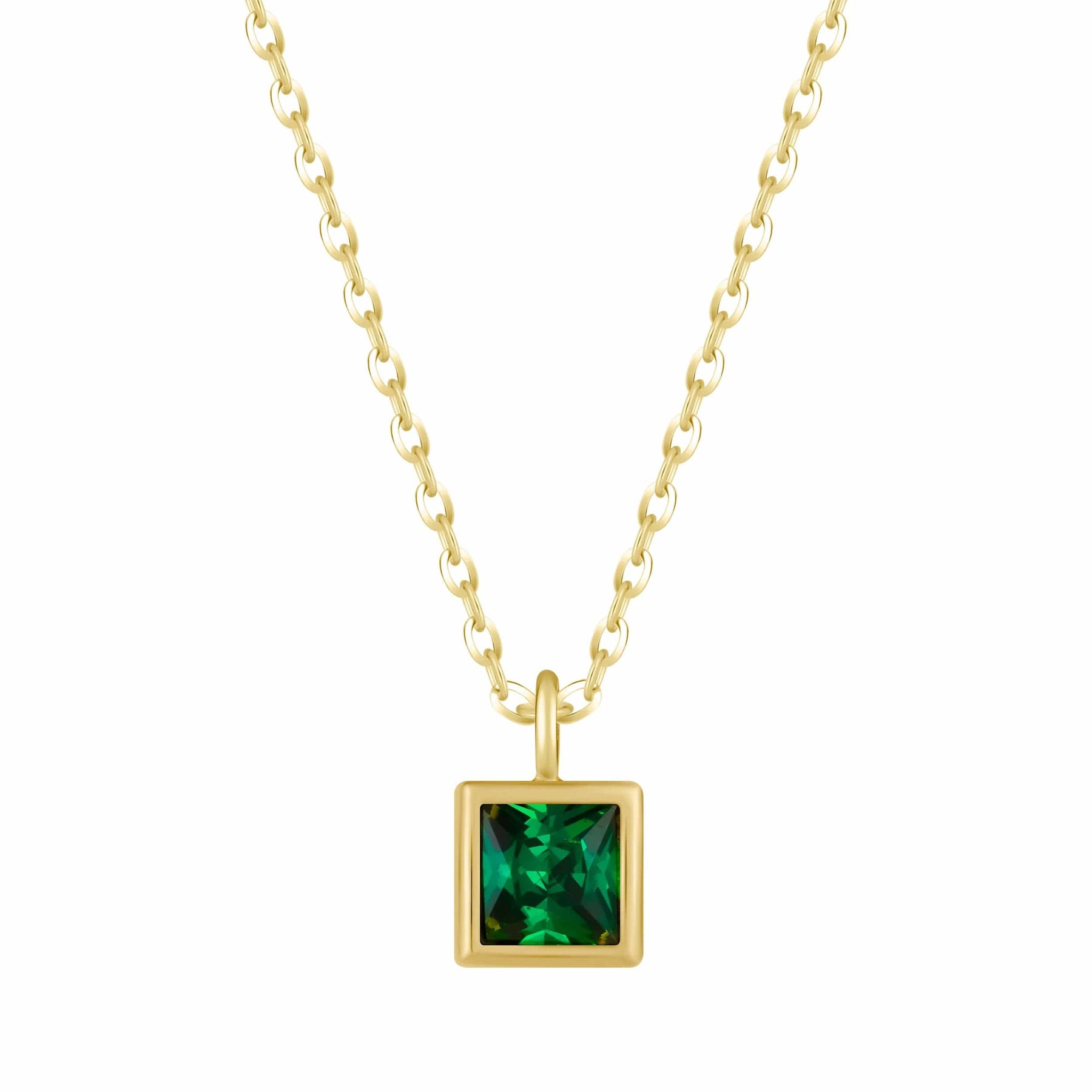 Bohomoon Stainless Steel Happy Birthday Birthstone Necklace
