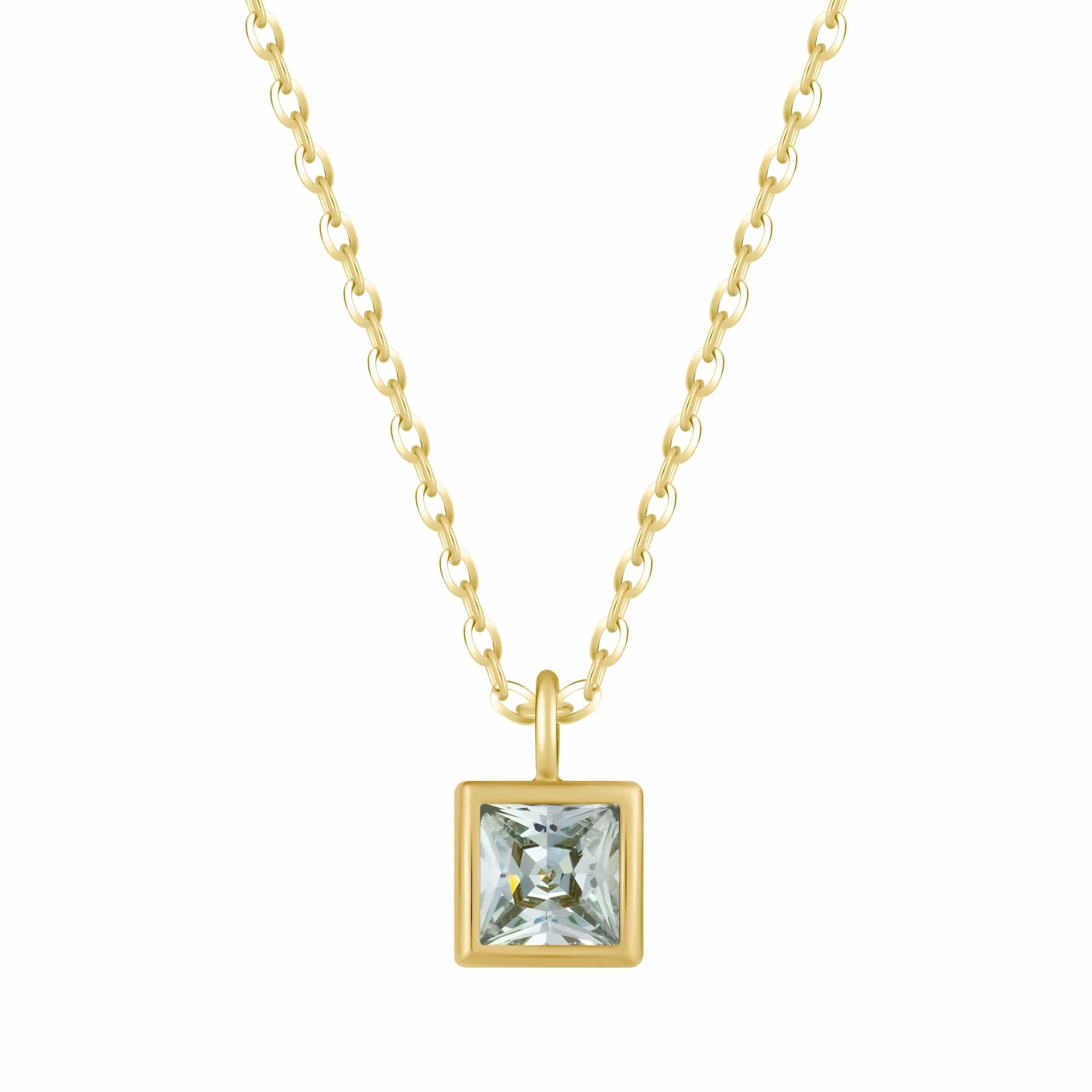 Bohomoon Stainless Steel Happy Birthday Birthstone Necklace