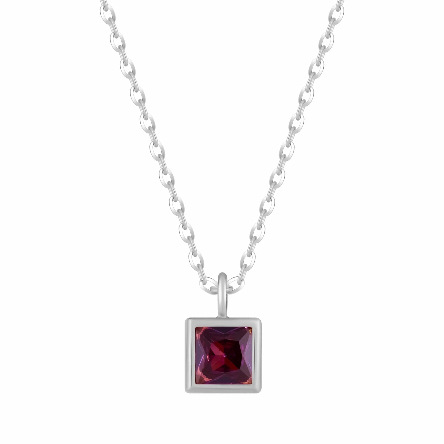 Bohomoon Stainless Steel Happy Birthday Birthstone Necklace