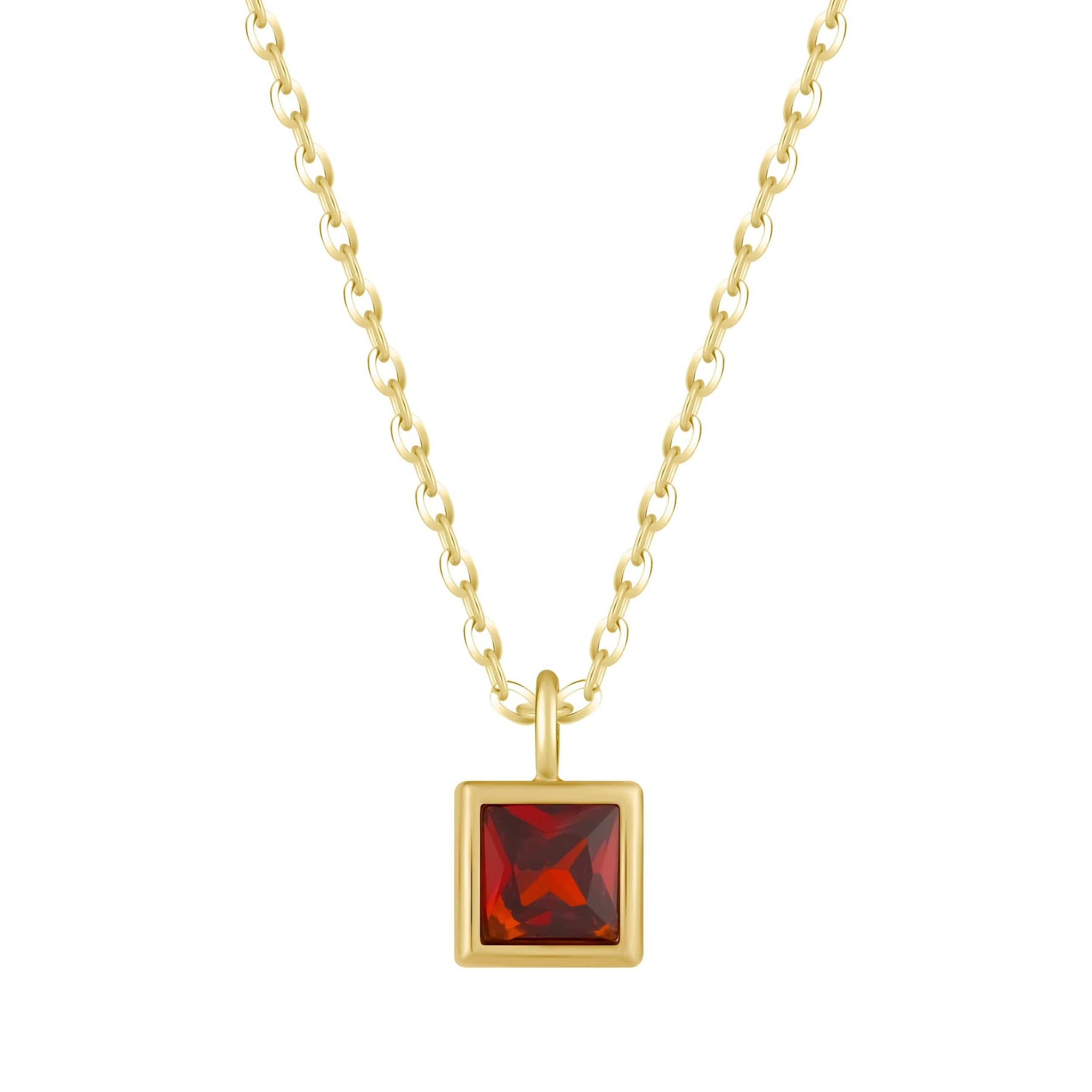 Bohomoon Stainless Steel Happy Birthday Birthstone Necklace