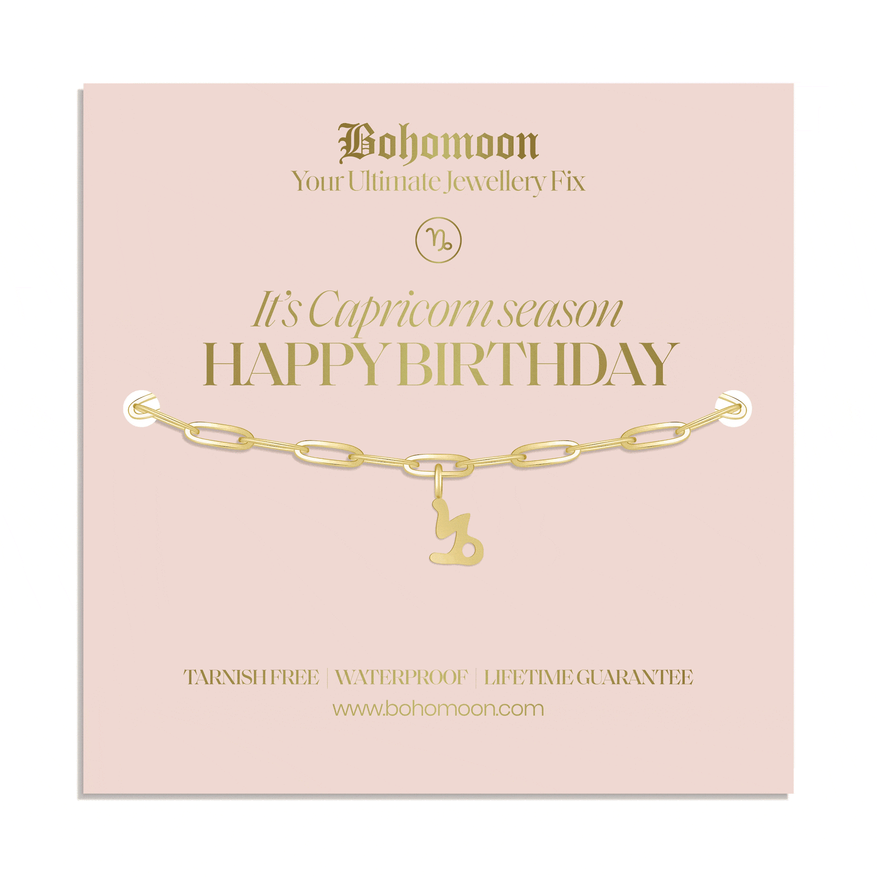 Bohomoon Stainless Steel Happy Birthday Zodiac Bracelet