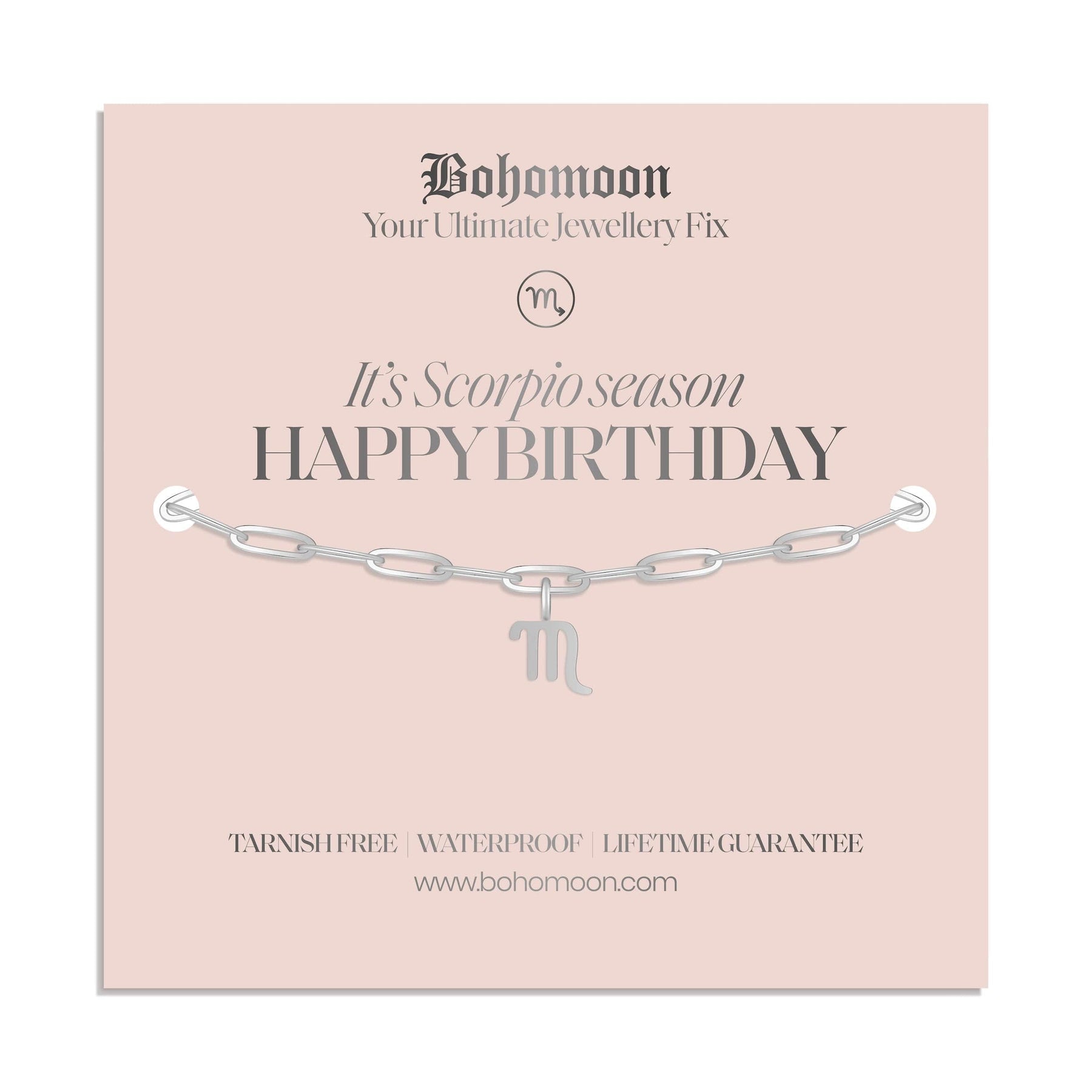 Bohomoon Stainless Steel Happy Birthday Zodiac Bracelet