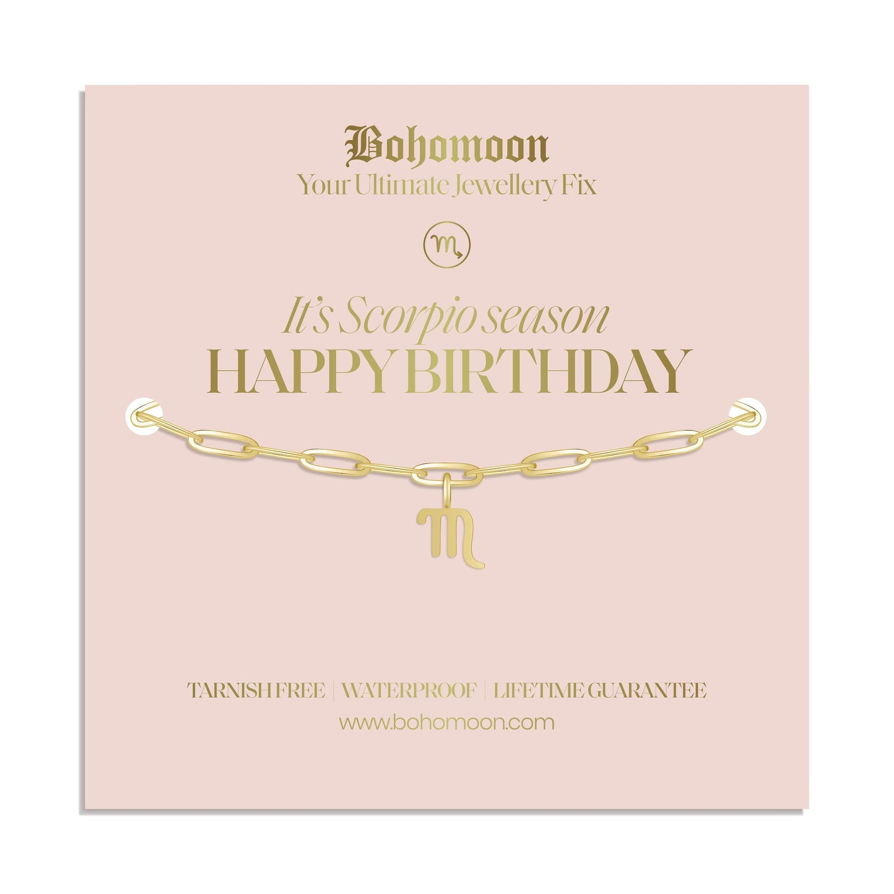 Bohomoon Stainless Steel Happy Birthday Zodiac Bracelet