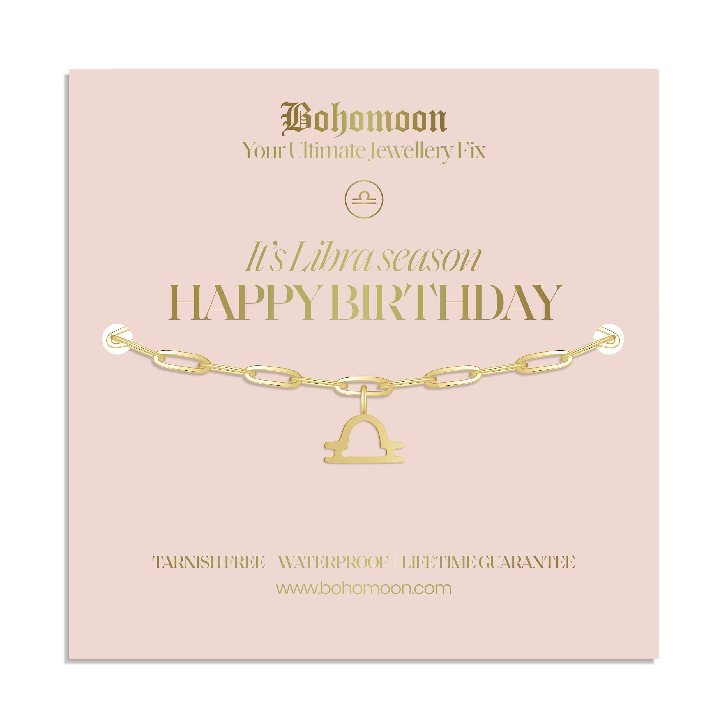 Bohomoon Stainless Steel Happy Birthday Zodiac Bracelet