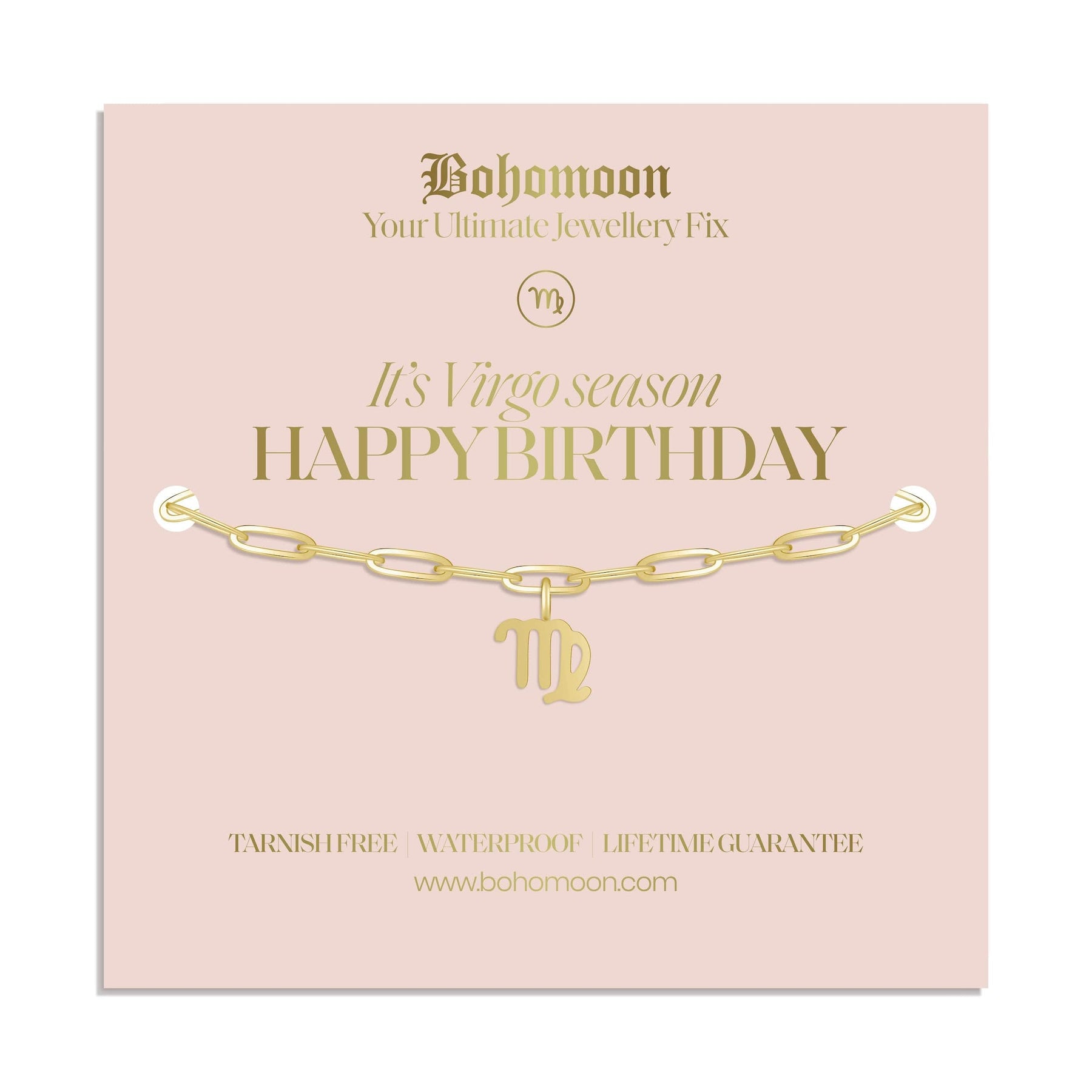 Bohomoon Stainless Steel Happy Birthday Zodiac Bracelet