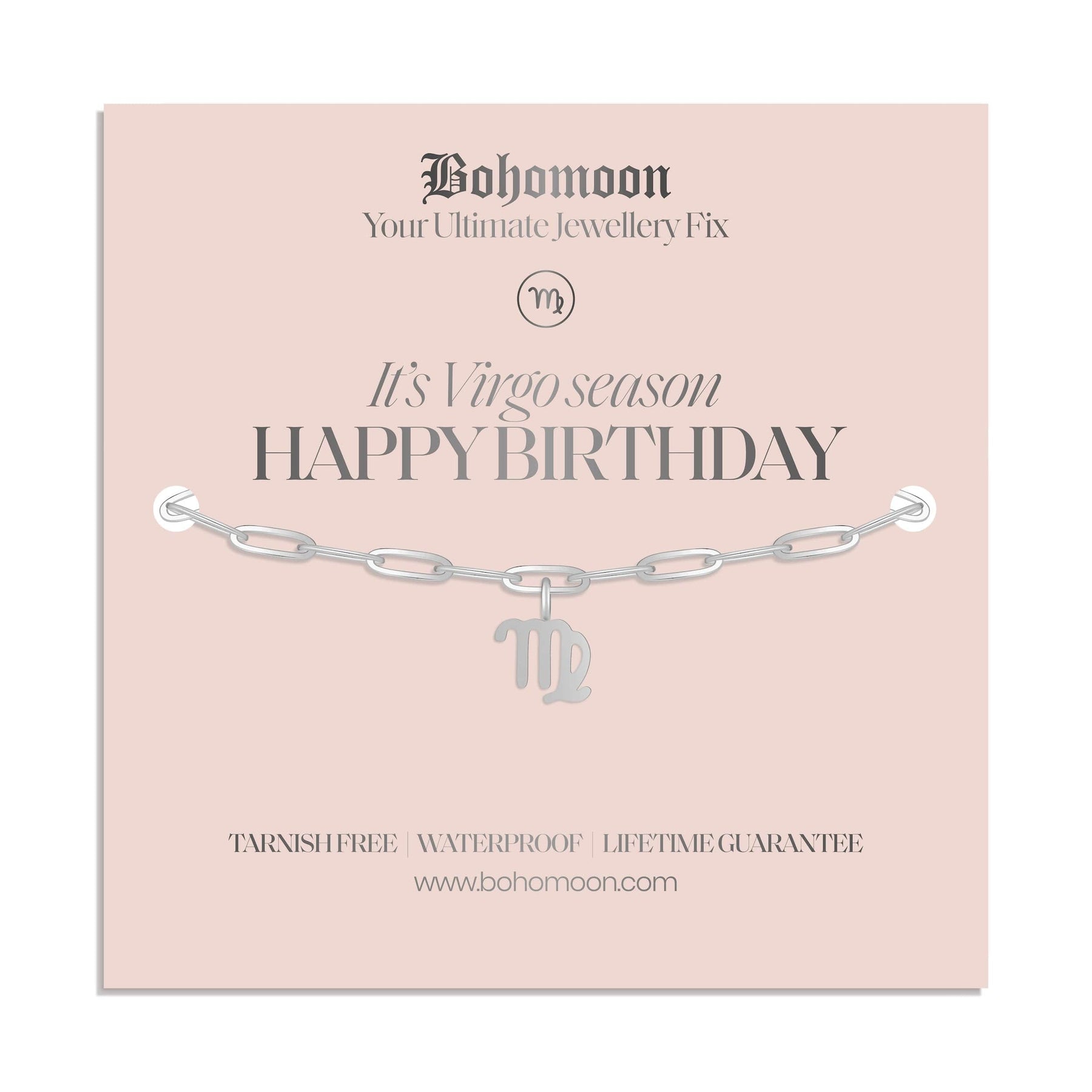 Bohomoon Stainless Steel Happy Birthday Zodiac Bracelet